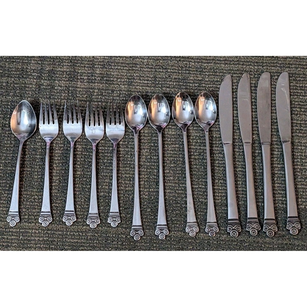 Costa Mesa National Stainless Steel 13pc Vtg Flatware Korea Fork Spoon Knife